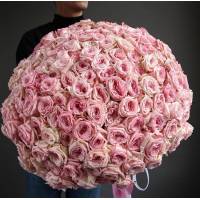 Букет 101 розовая пионовидная роза Пинк Охара R1972