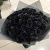 Букет 51 черная роза с оформлением R825